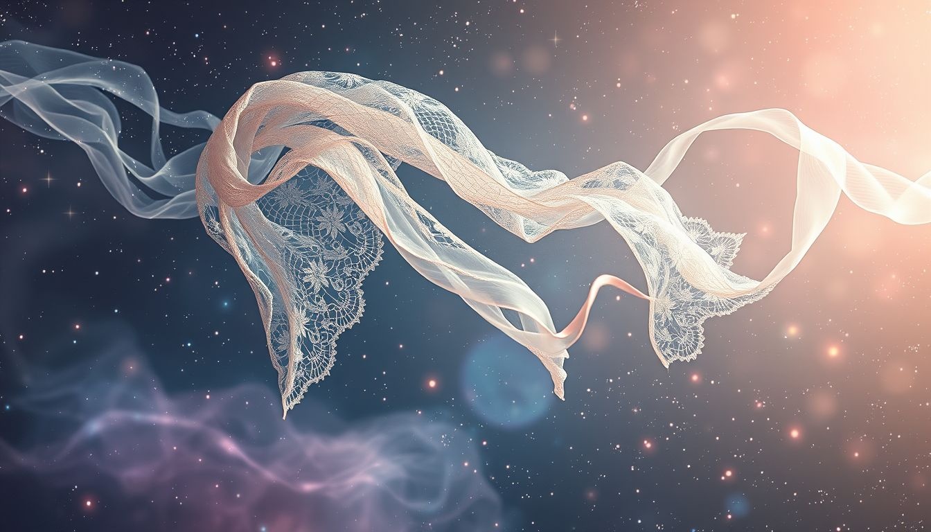 Rêver d’un foulard en dentelle symbolise romance et délicate féminité.