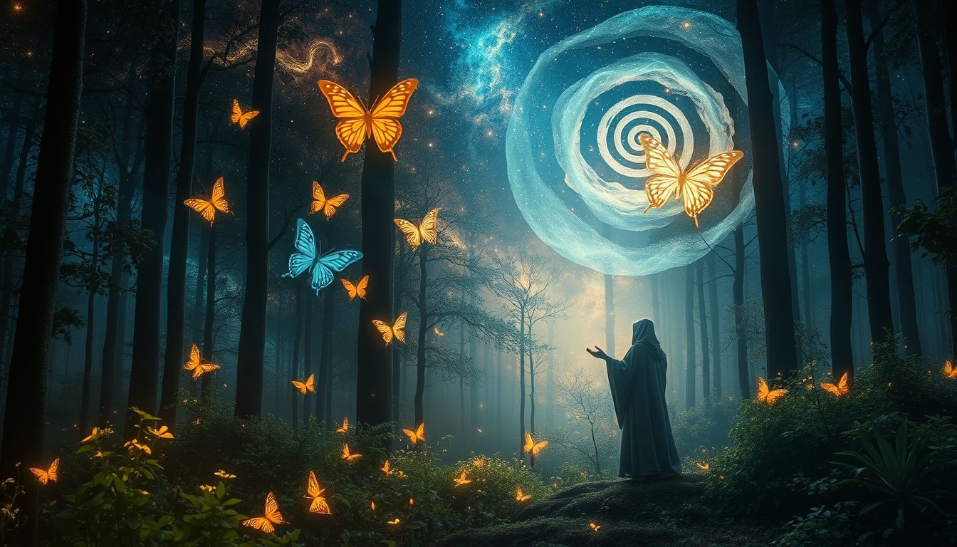Rêver d'un magicien en forêt symbolise une quête intérieure mystérieuse.