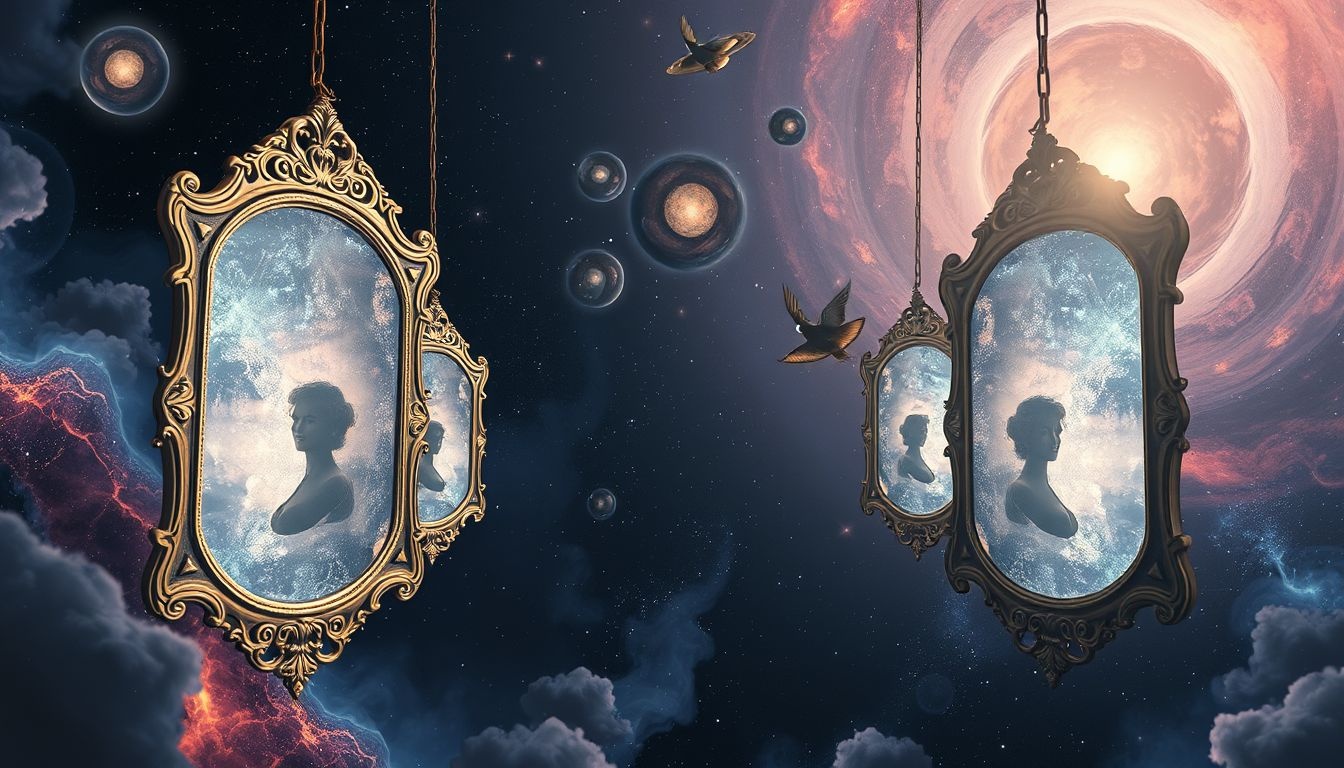 Rêver de miroirs multiples révèle un désir profond d'admiration.