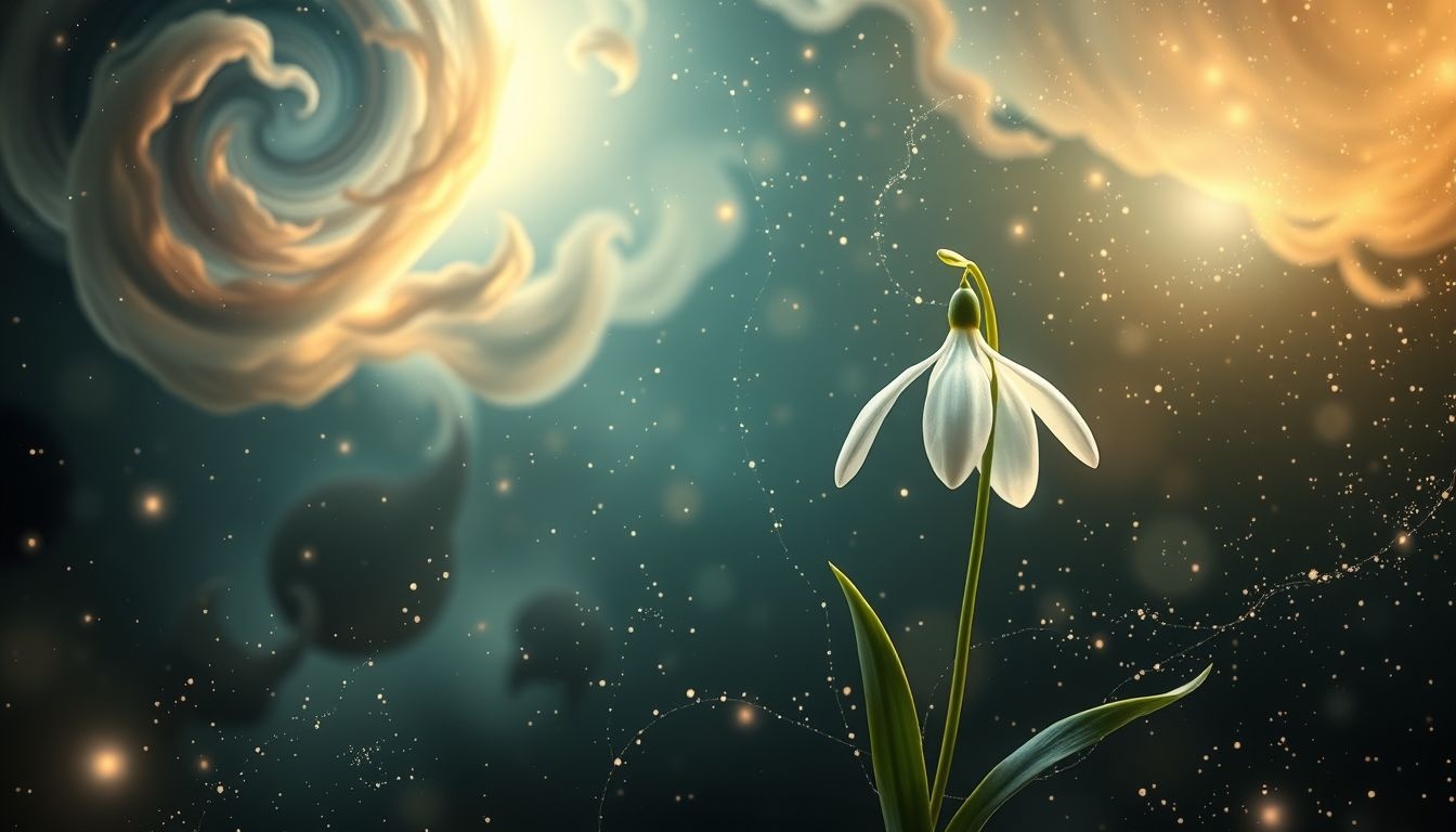 Le perce-neige symbolise la renaissance après l'hiver froid.