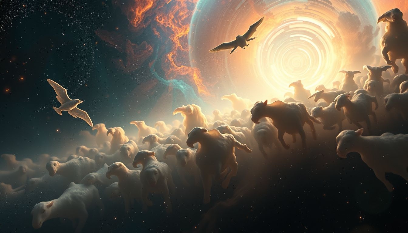 Rêver d’un troupeau attaqué symbolise peur intense et vulnérabilité.