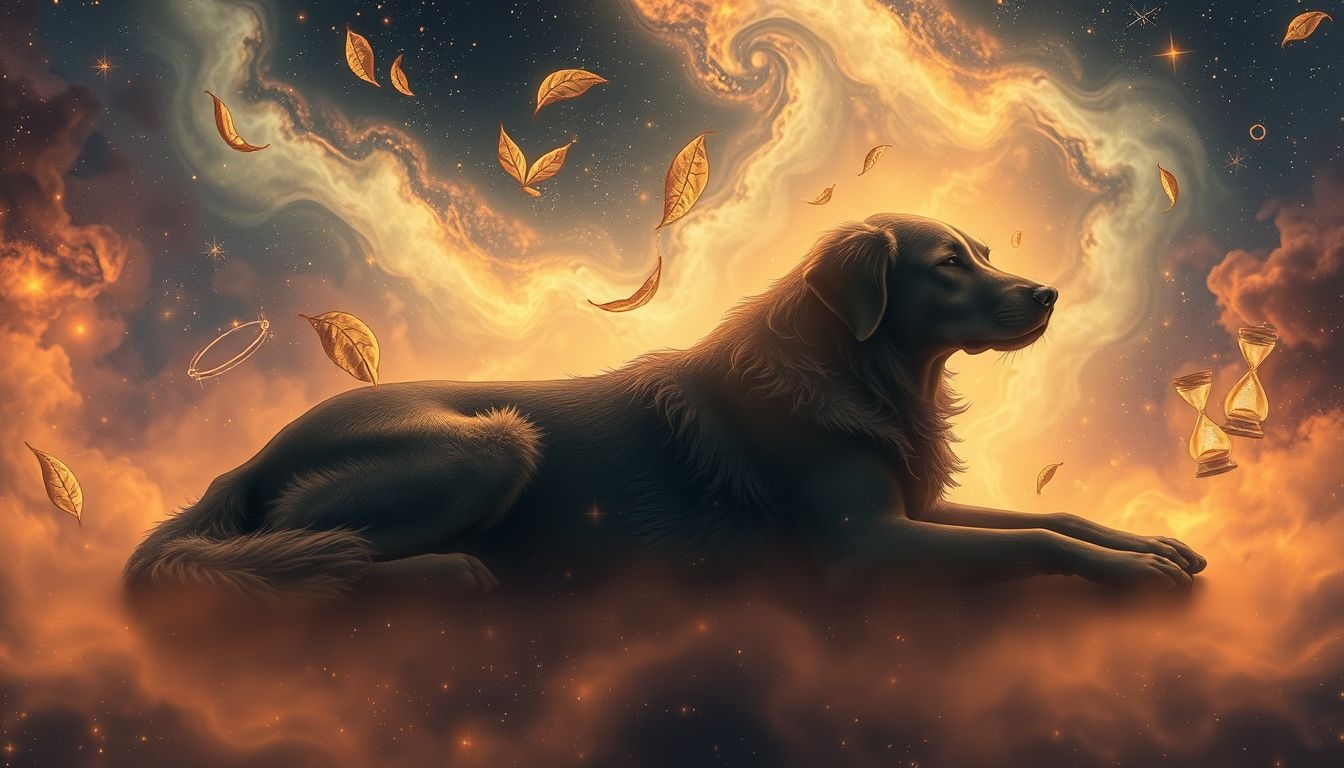 Rêver d’un vieux chien symbolise la sagesse et la transition.