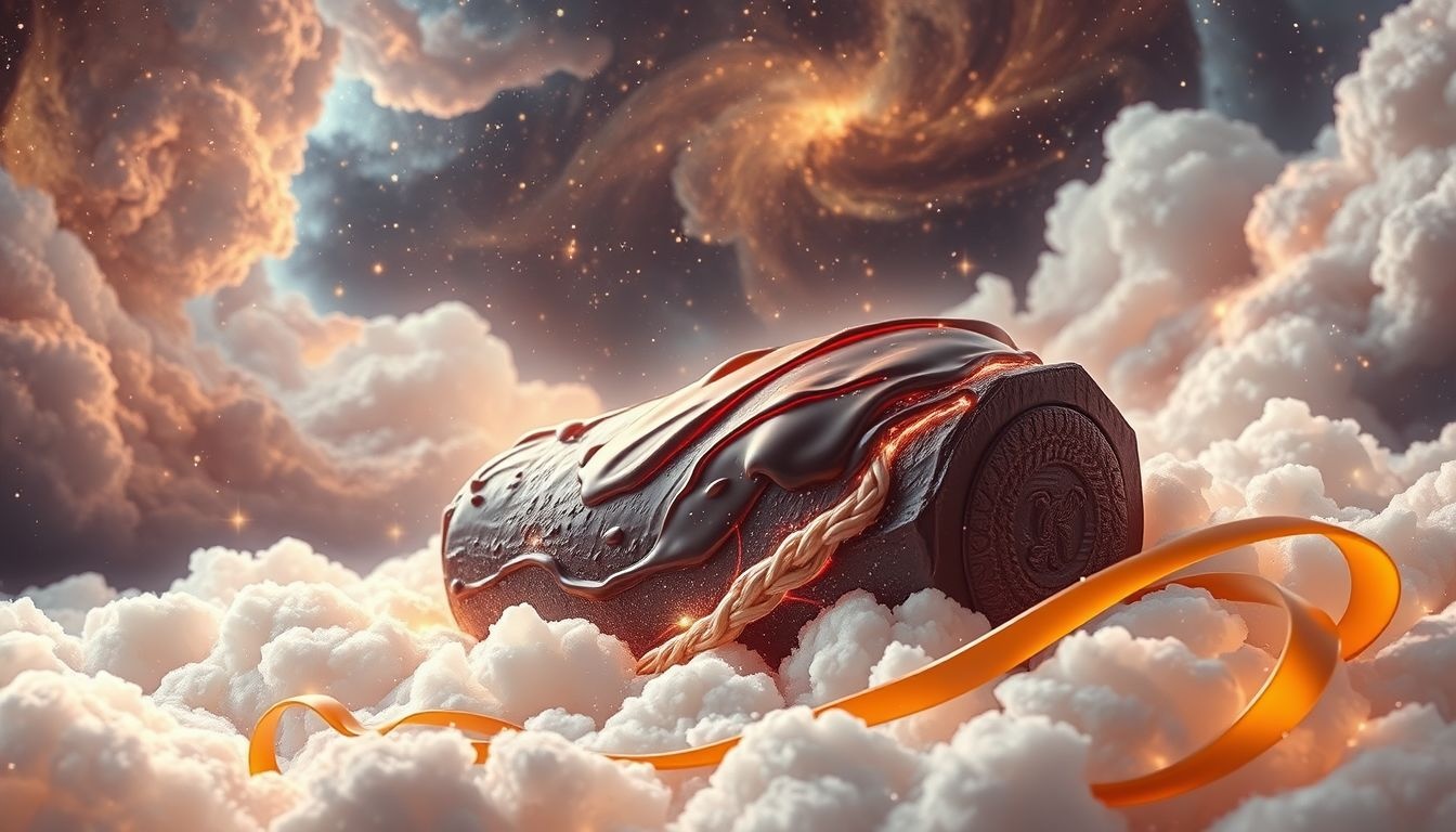 Rêver d’une bûche au chocolat symbolise plaisir et douce tentation.