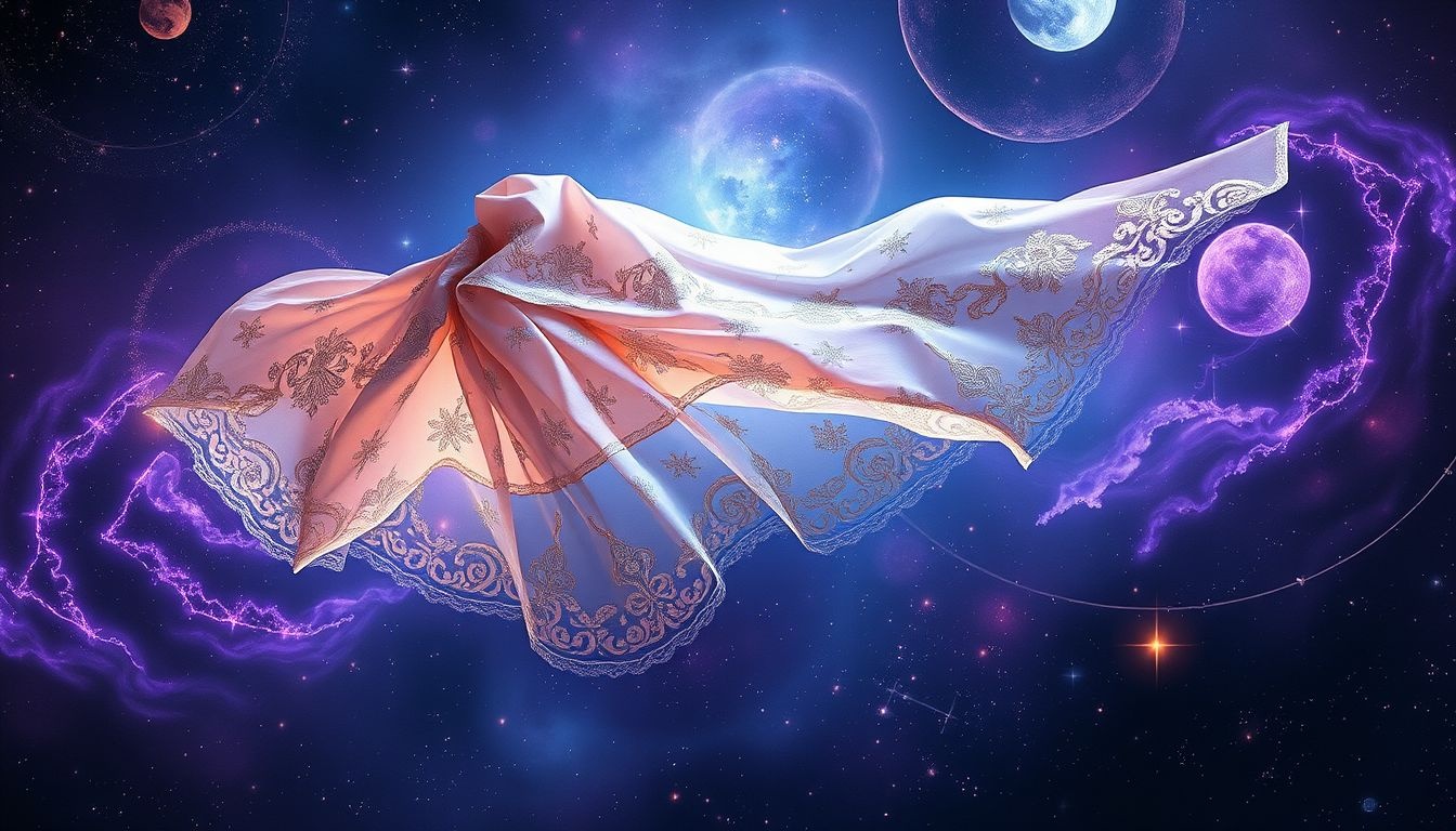Rêver d’une cape brodée symbolise la noblesse et la protection mystique.