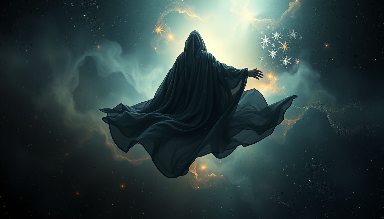 Rêver d'une cape de deuil symbolise souvent la fin et le renouveau.