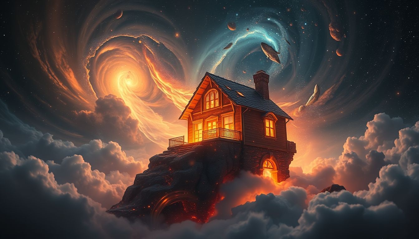 Rêver d'une maison en feu assurée symbolise la force face aux pertes.