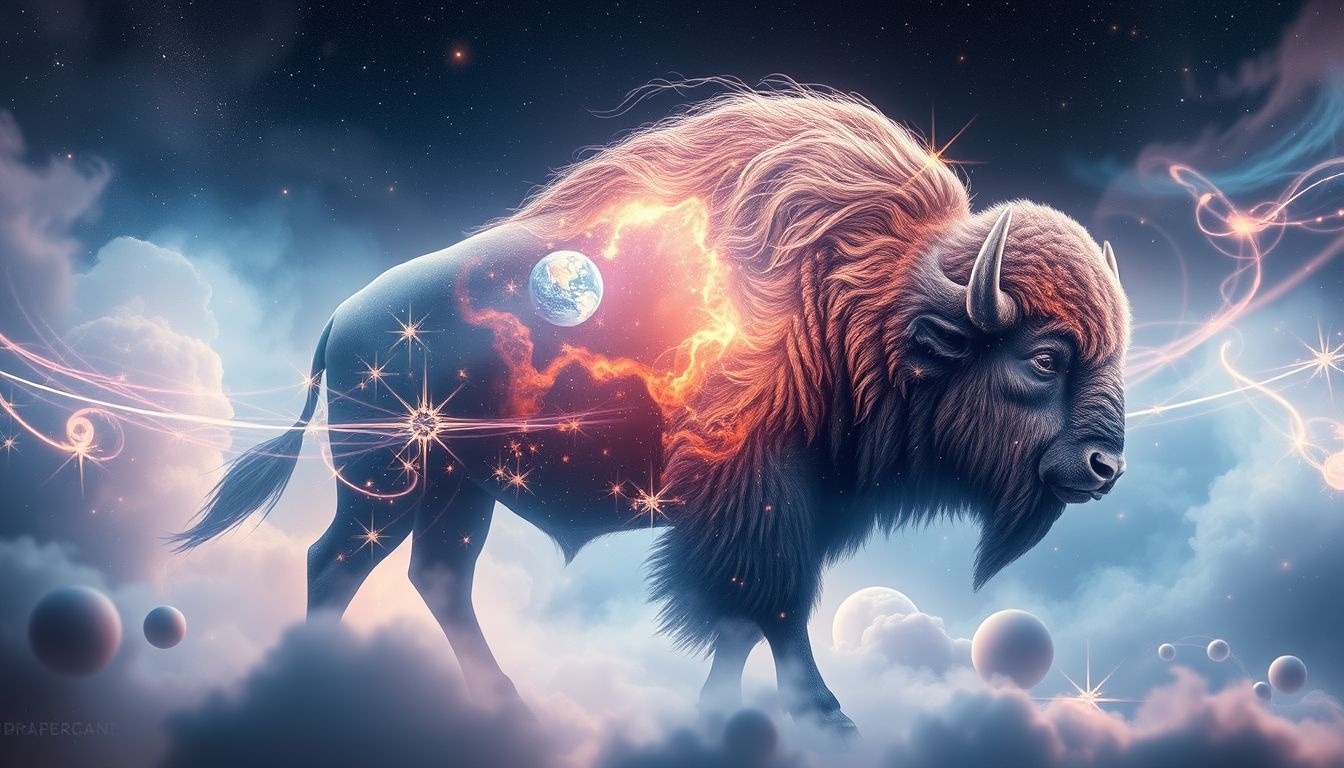 Rêver de buffles symbolise force, endurance et stabilité intérieure.