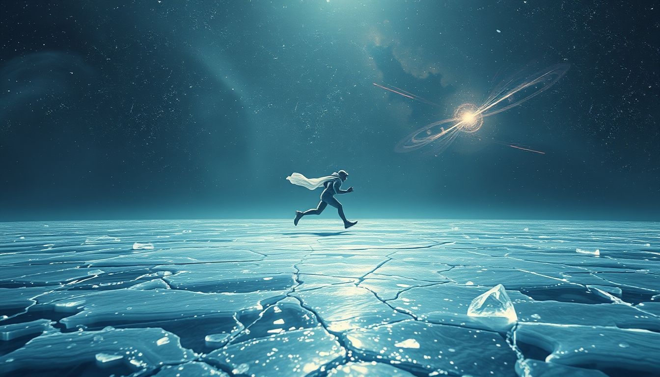 Rêver de sprinter sur glace symbolise instabilité et précautions vitales.