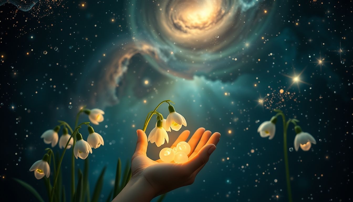 Rêver de perce-neiges symbolise l'espoir et la récompense méritée.
