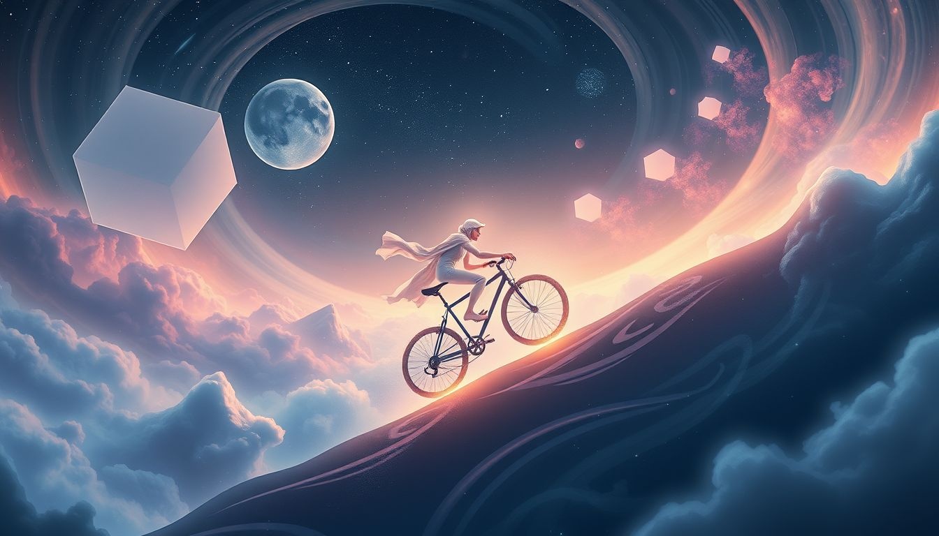 Rêver de monter une pente à vélo symbolise la persévérance face aux défis.
