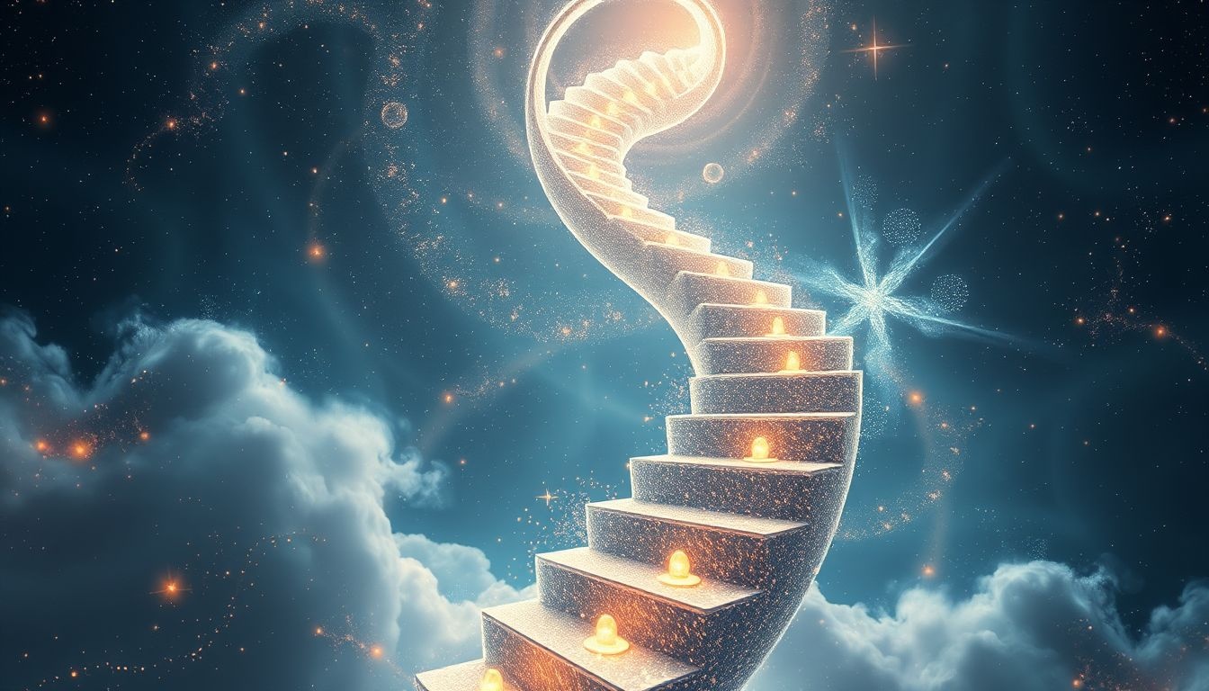Monter des escaliers en rêve symbolise souvent une progression personnelle.
