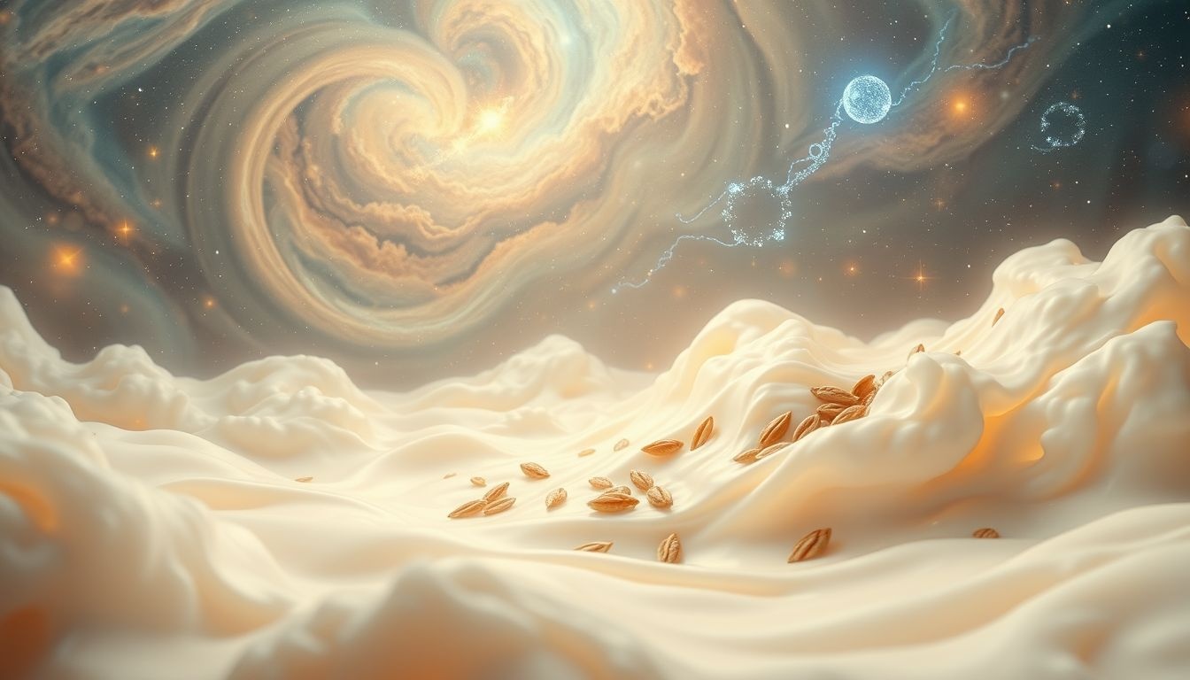 Rêver de muesli au lait symbolise confort et sécurité émotionnelle.