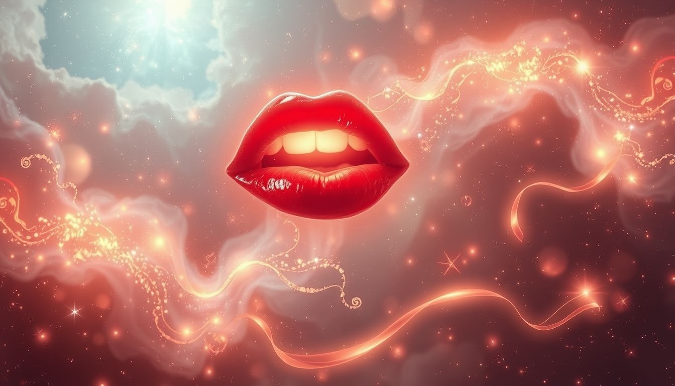 Le rouge à lèvres rouge symbolise parfois un secret dévoilé en rêve.