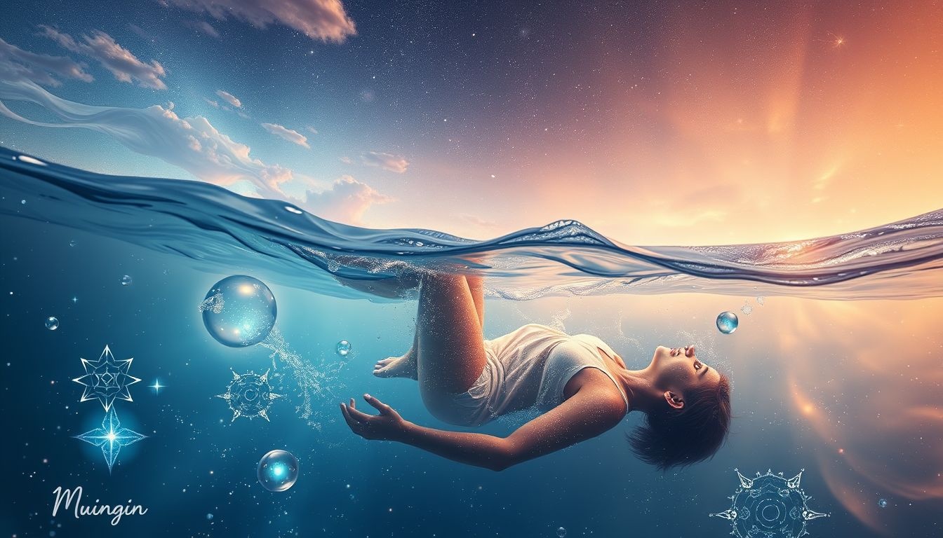 Se renverser dans l'eau symbolise souvent une purification émotionnelle profonde.