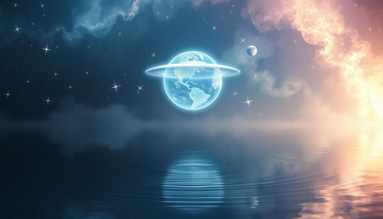 Rêver d’OVNI au-dessus de l’eau symbolise un mystère émotionnel profond.