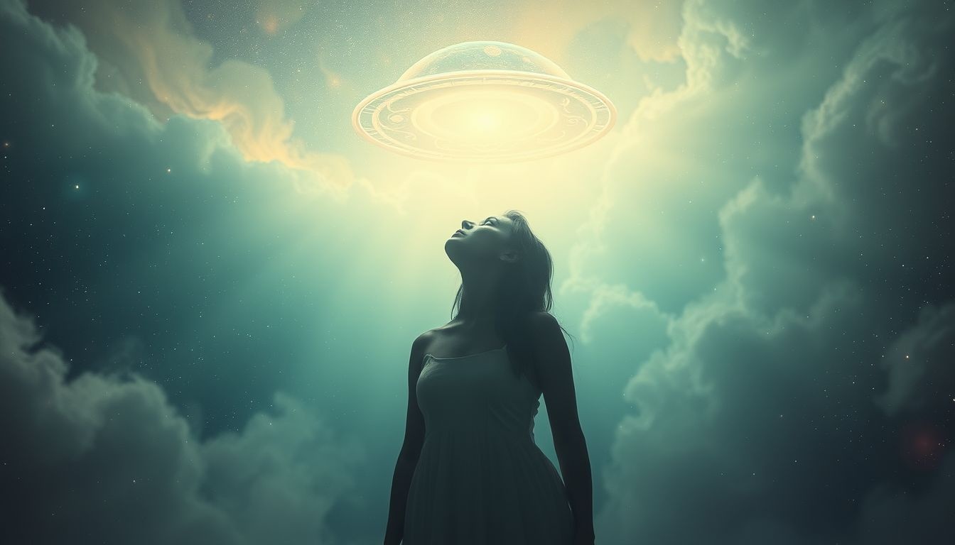 Rêver d'OVNI fasciné révèle un désir d'inconnu mystérieux.