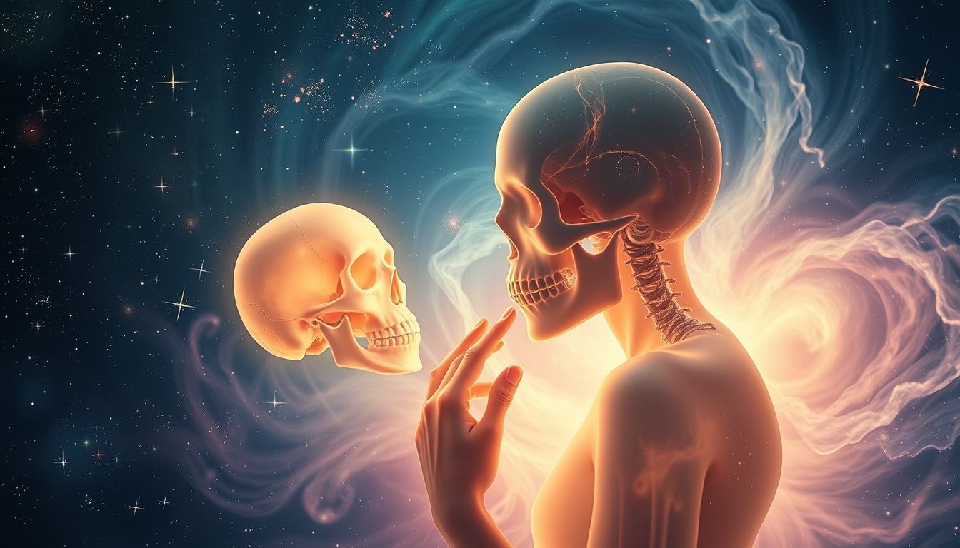 Rêver d’une tête de mort qui vous touche symbolise une peur imminente.