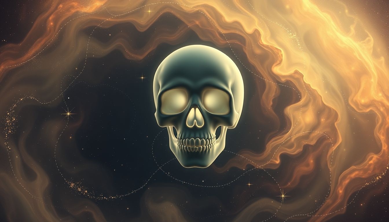Rêver d'une tête de mort souriante symbolise l'acceptation de la fin.
