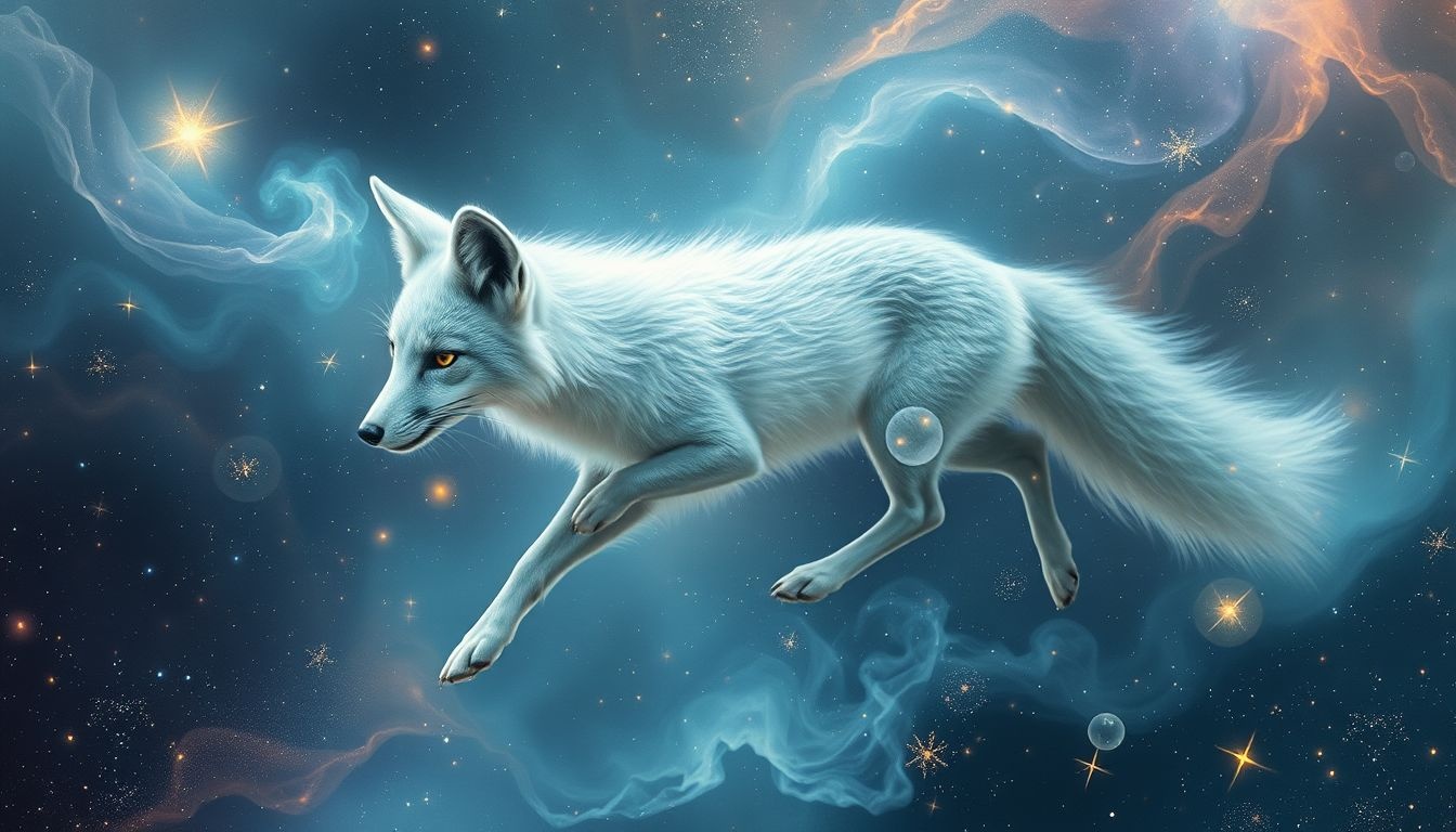 Le renard argenté chasse dans vos rêves symbolise l'intuition aiguisée.