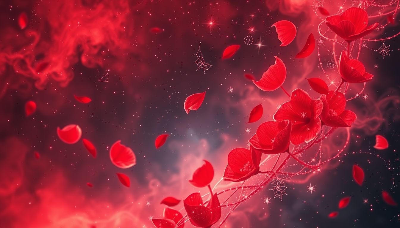 L'amarante rouge symbolise passion ardente et énergie débordante en rêve.