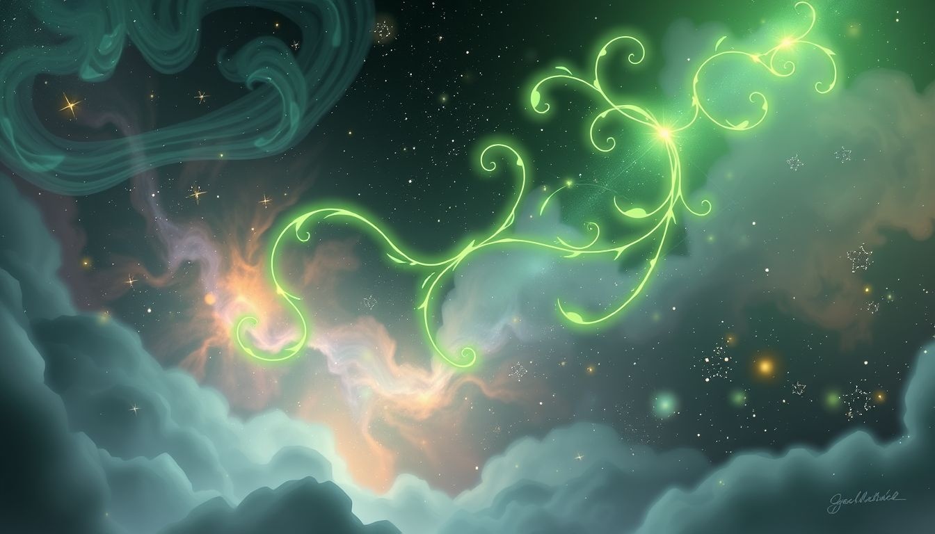 La caroncule verte symbolise la guérison et la croissance personnelle.