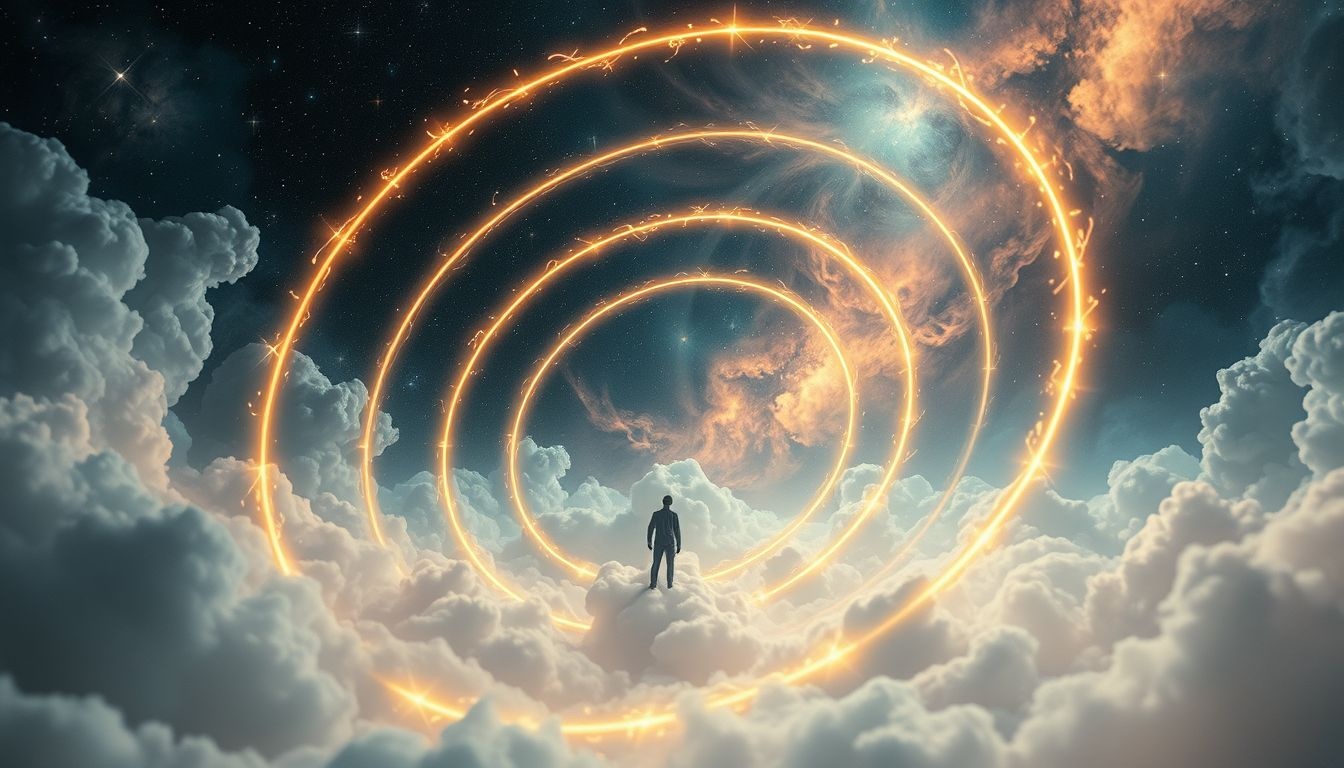 Un cercle qui se rétrécit symbolise une oppression croissante intérieure.