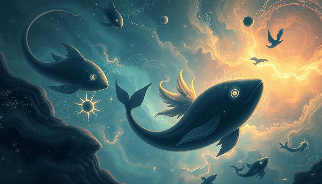 Les créatures marines menaçantes symbolisent souvent des peurs inconscientes.