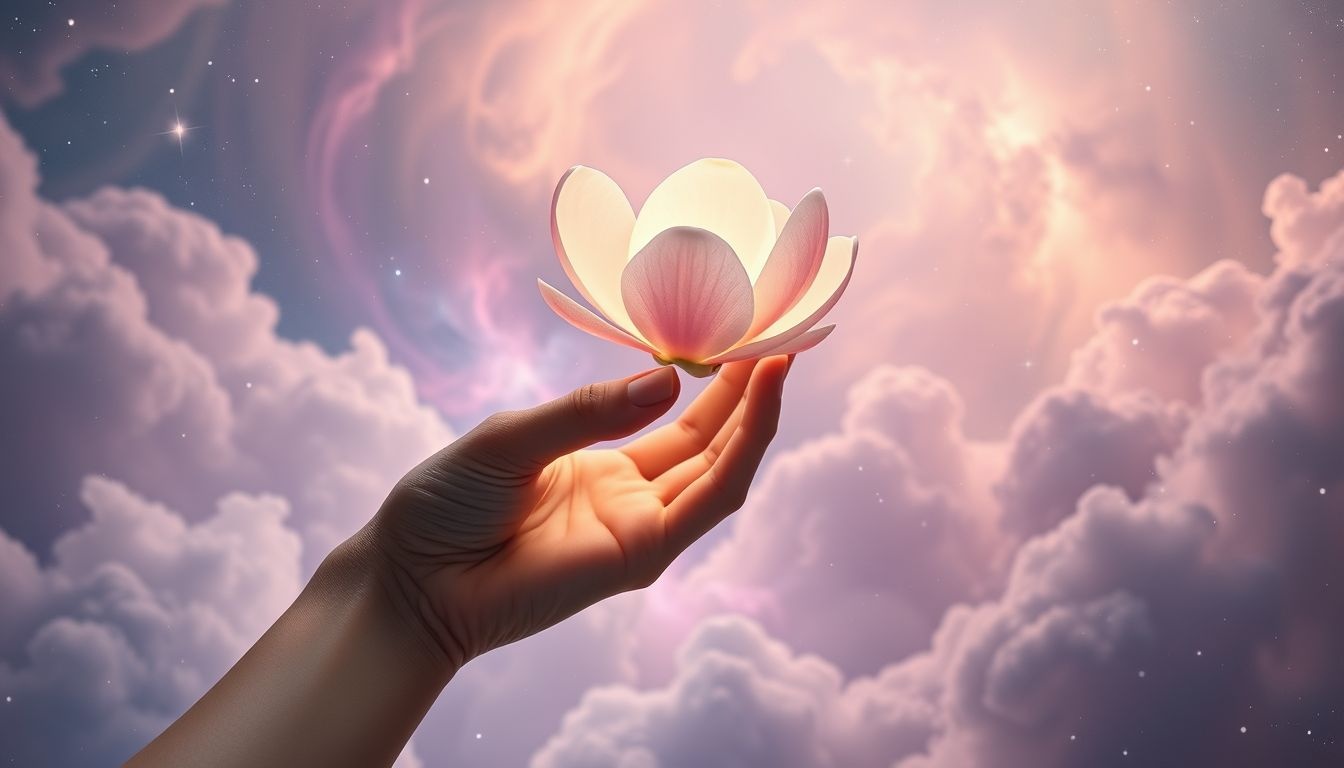 Cueillir un magnolia symbolise saisir l’opportunité après un effort.