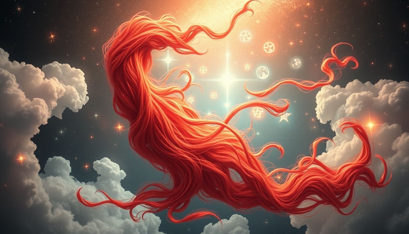 Rêver d'une longue barbe rouge symbolise souvent la sagesse ardente.