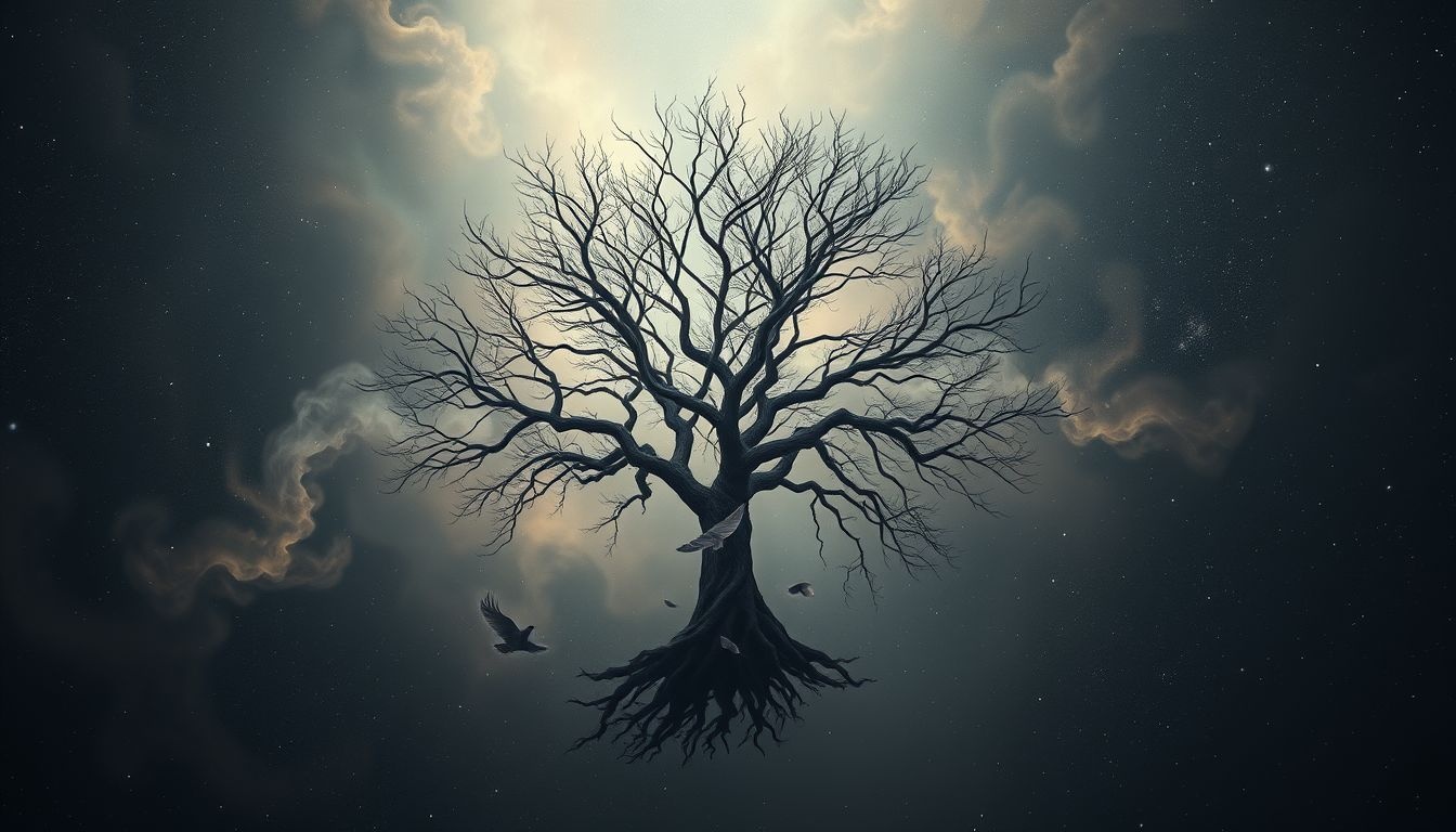 Rêver d'un noyer sans feuilles symbolise un vide émotionnel profond.