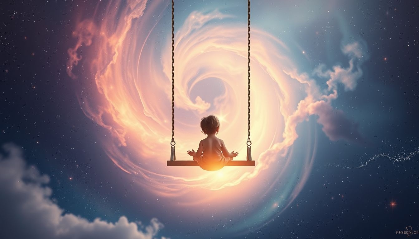Rêver d’enfant sur balançoire symbolise joie et innocence retrouvées.