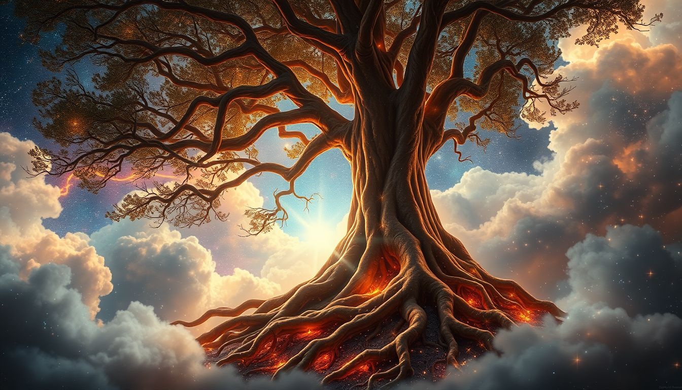 Les racines de noyer symbolisent ancrage profond et héritage familial.