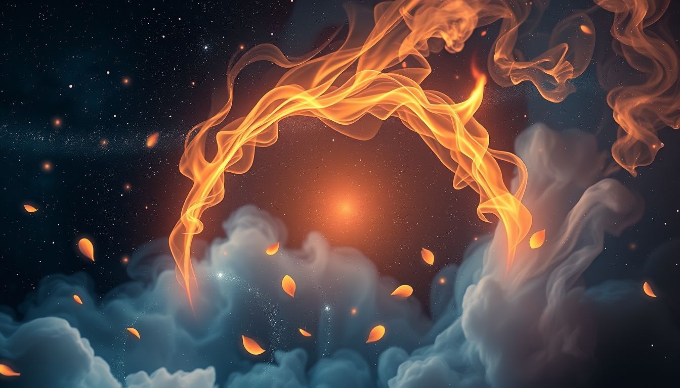 L'arche de bougies symbolise souvent une transition spirituelle apaisante.