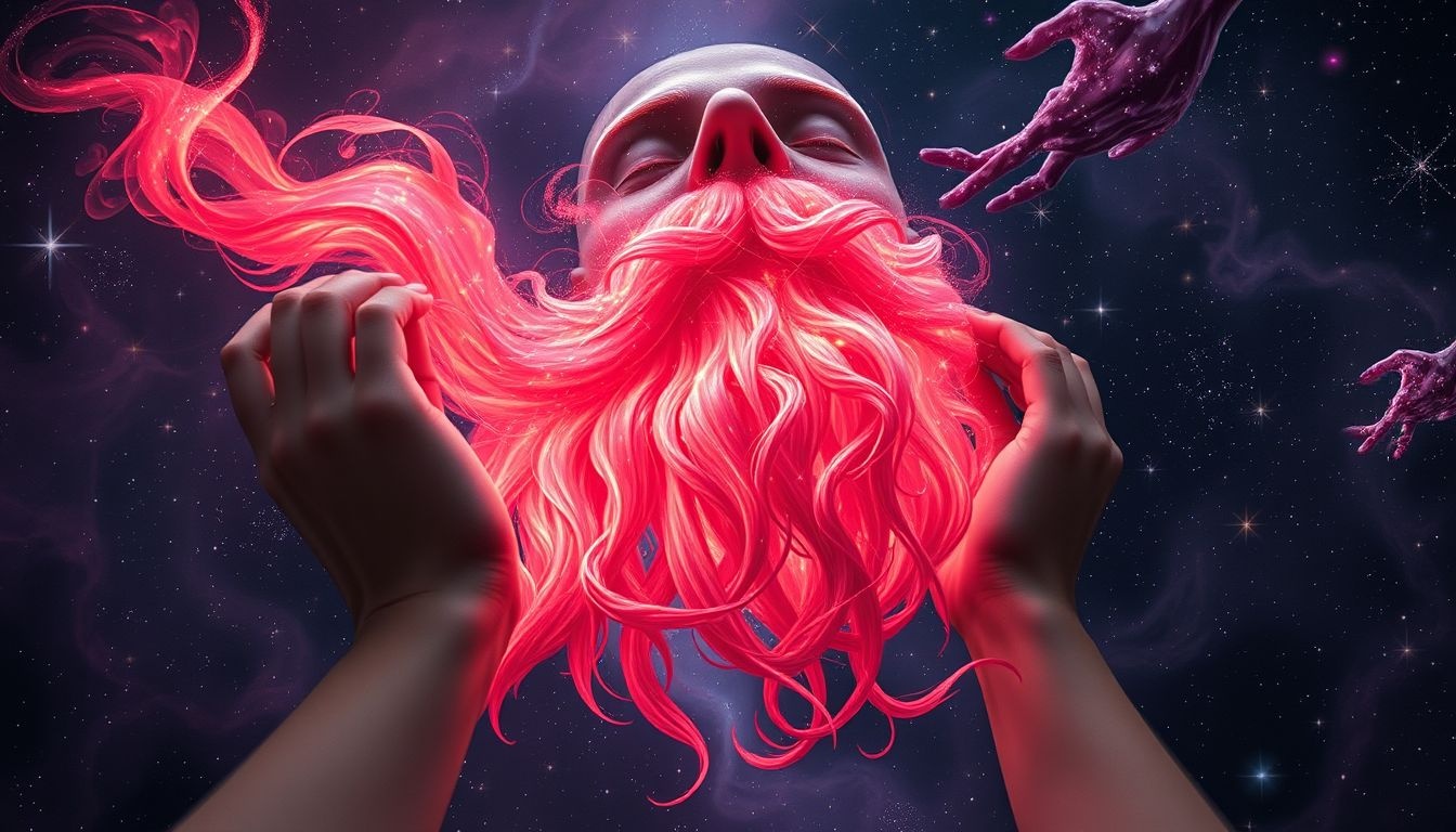 Rêver de caresser une barbe rouge symbolise la passion cachée.