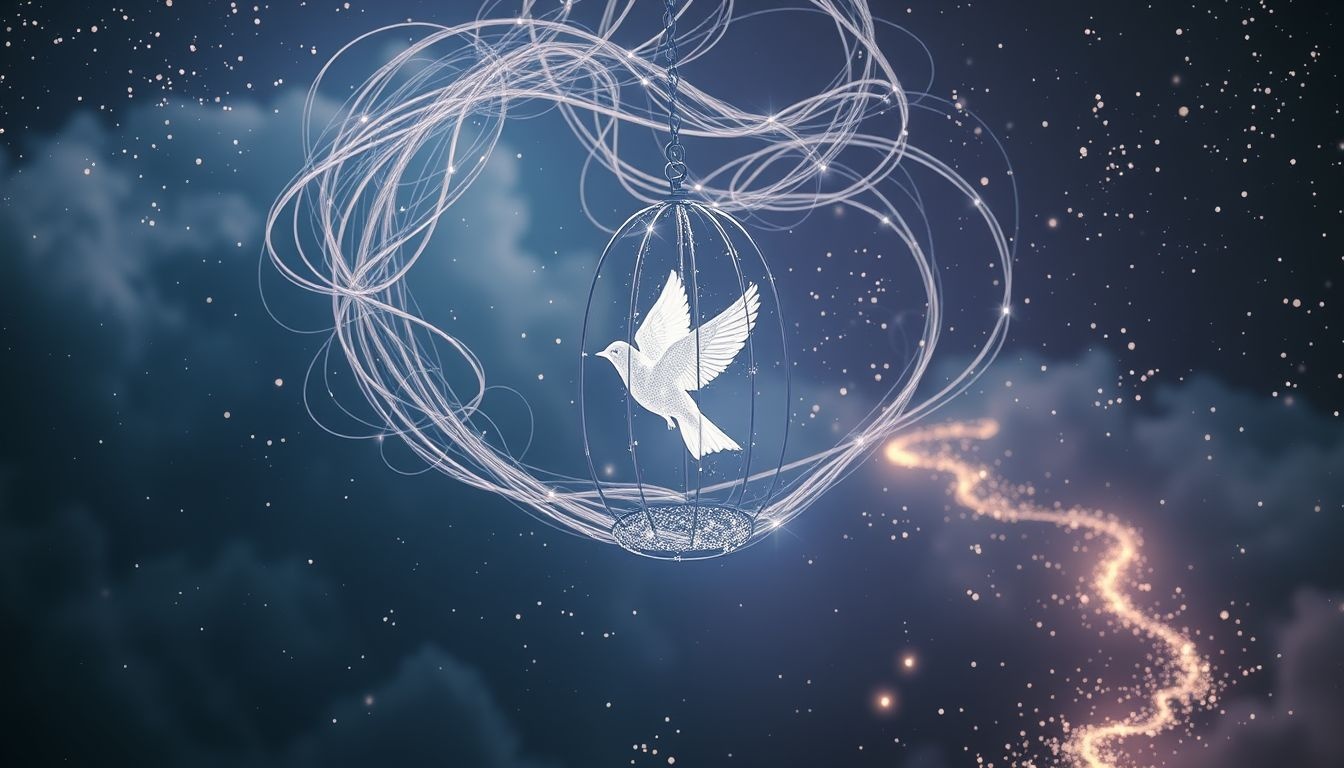 L'oiseau en cage symbolise souvent l'échec à réaliser ses ambitions.