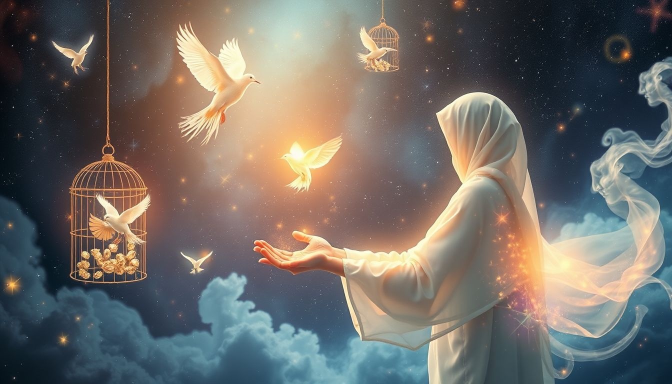 Libérer l'oiseau symbolise le désir profond de liberté intérieure.