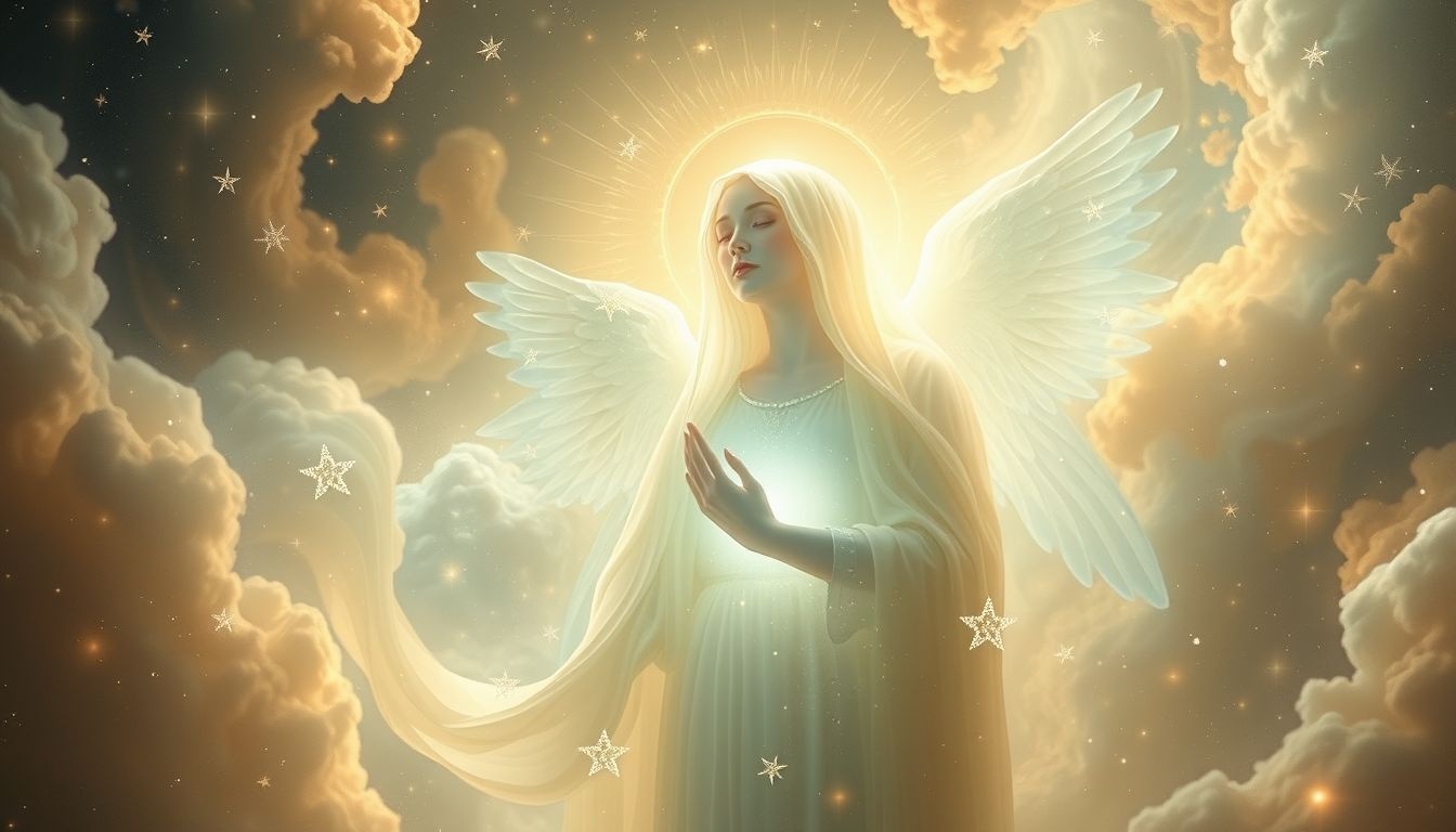 Rêver de la Vierge Marie symbolise protection et pureté divine.