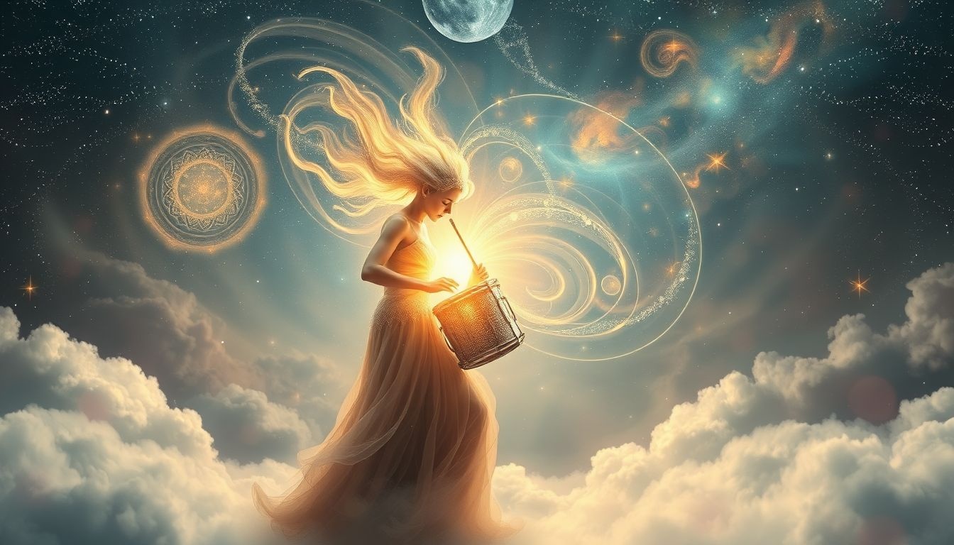 Le tambourinaire incite à libérer ses émotions par le son.