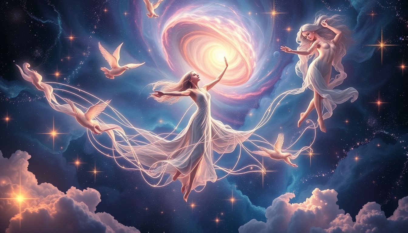 Les Nornes tissent le destin et déforment le temps onirique.