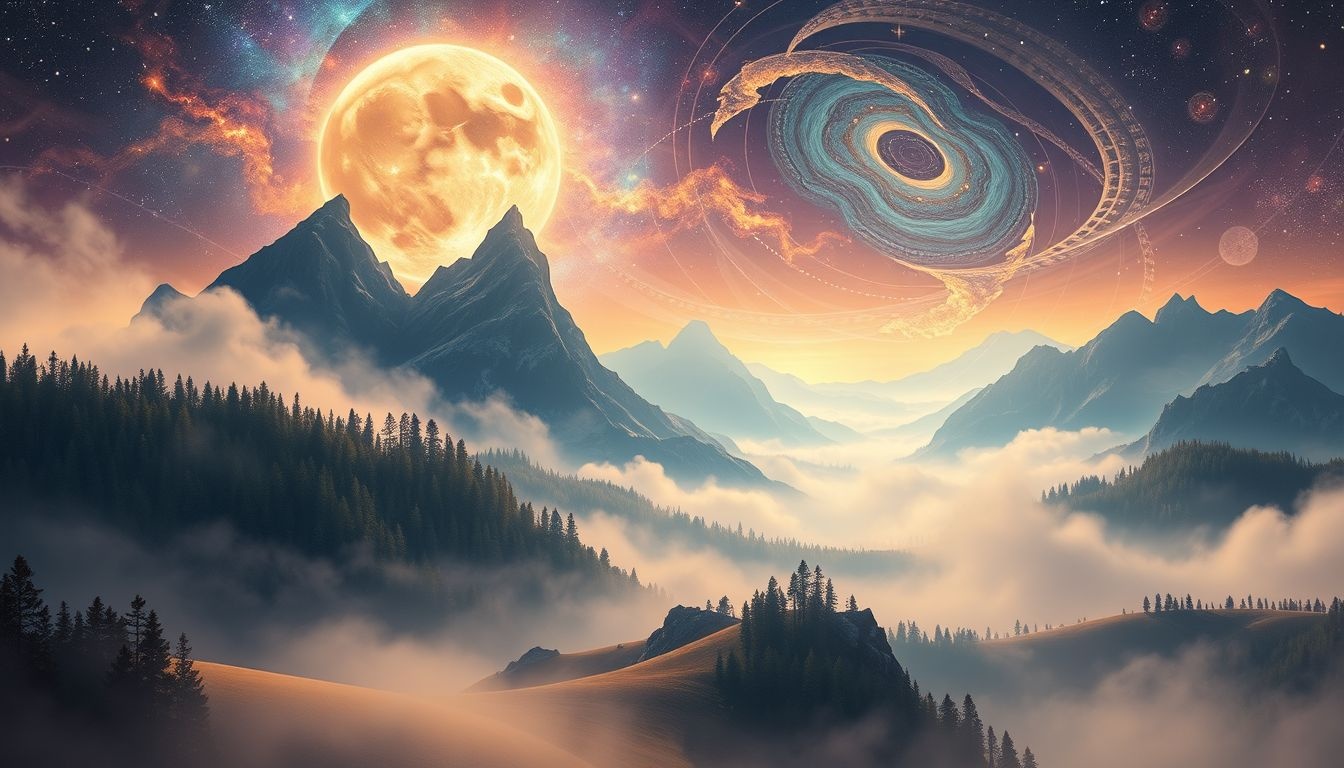 La forêt symbolise l'inconscient, la montagne, les défis personnels.