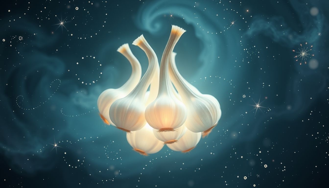 Rêver d'ail symbolise souvent protection contre les énergies négatives.