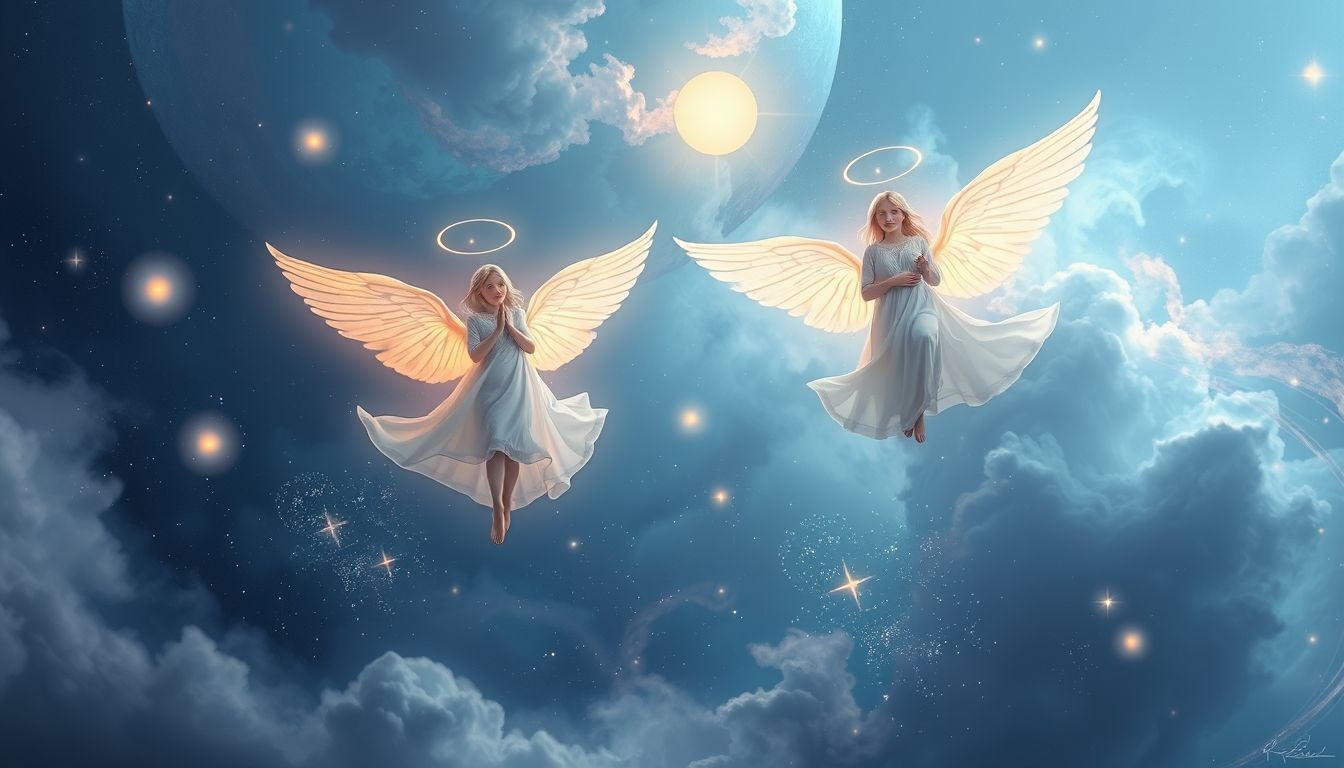 Rêver d'anges symbolise souvent protection, guidance et espoir divin.
