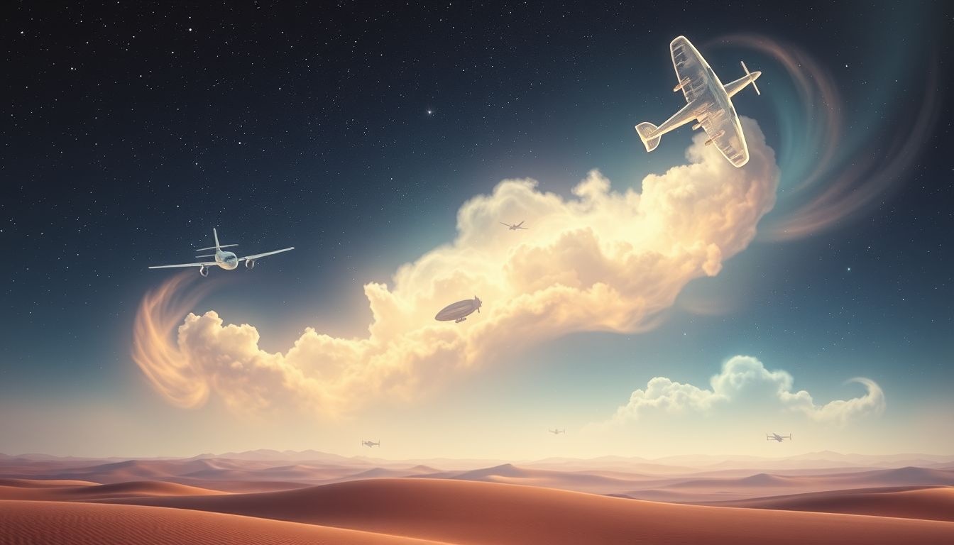 Rêver d'avions dans le désert symbolise ambition et liberté intérieure.