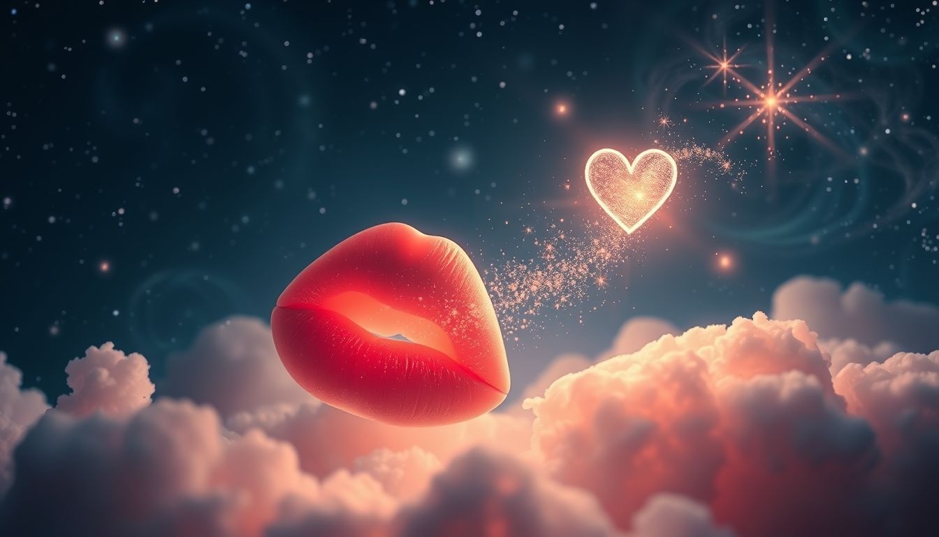 Rêver d'envoyer un baiser symbolise souvent affection profonde et désir sincère.