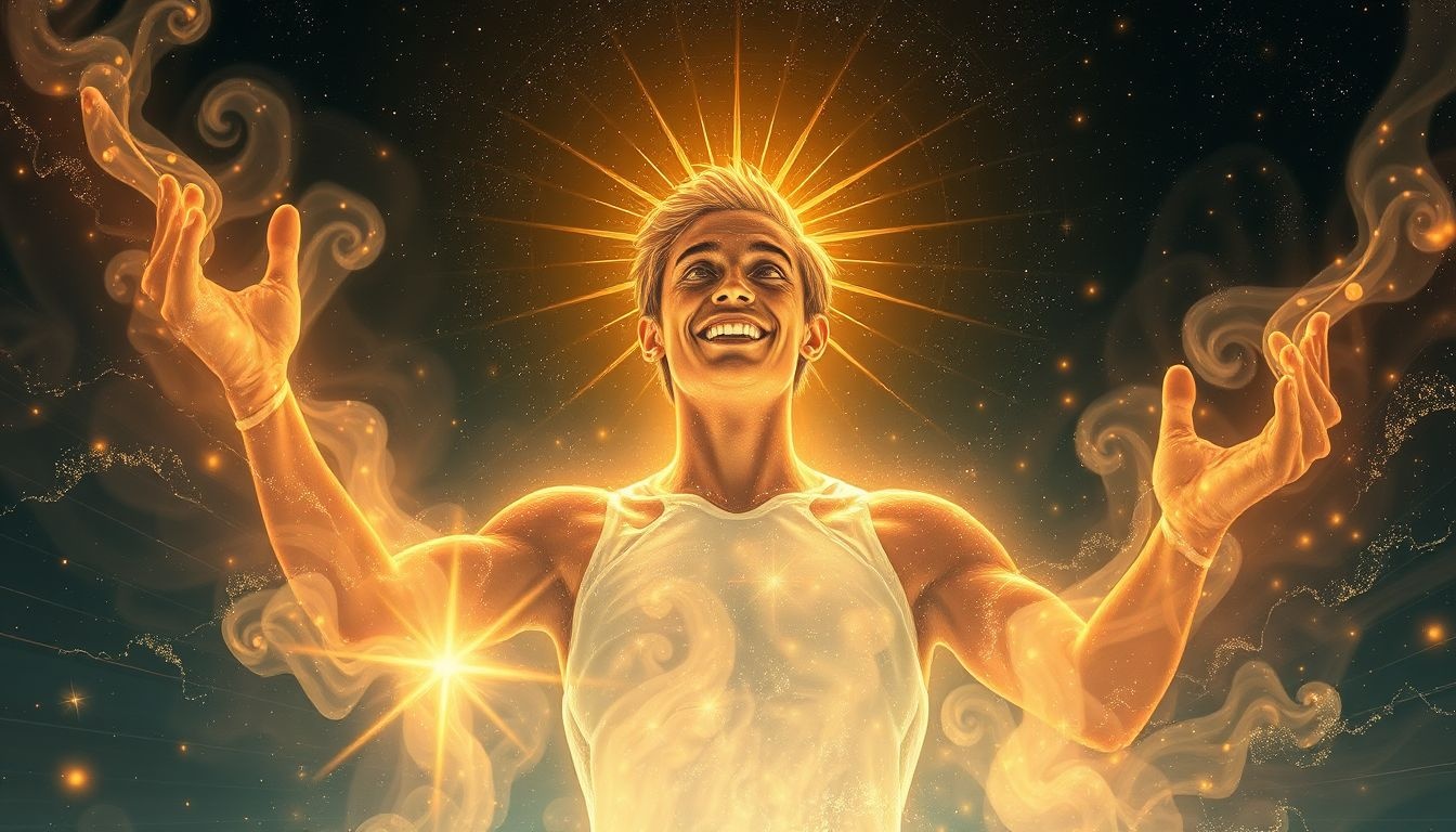 Rêver d’un athlète souriant symbolise succès et épanouissement personnel.