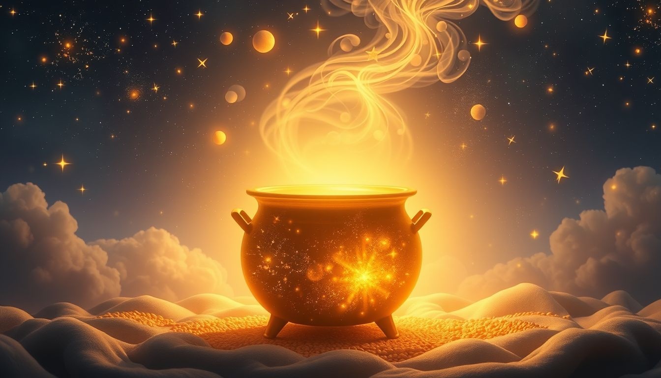 Rêver d’un chaudron symbolise l’abondance et la plénitude intérieure.
