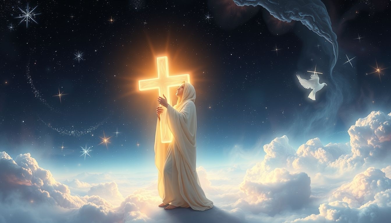 Rêver d'un chrétien portant une croix symbolise foi et rédemption profonde.