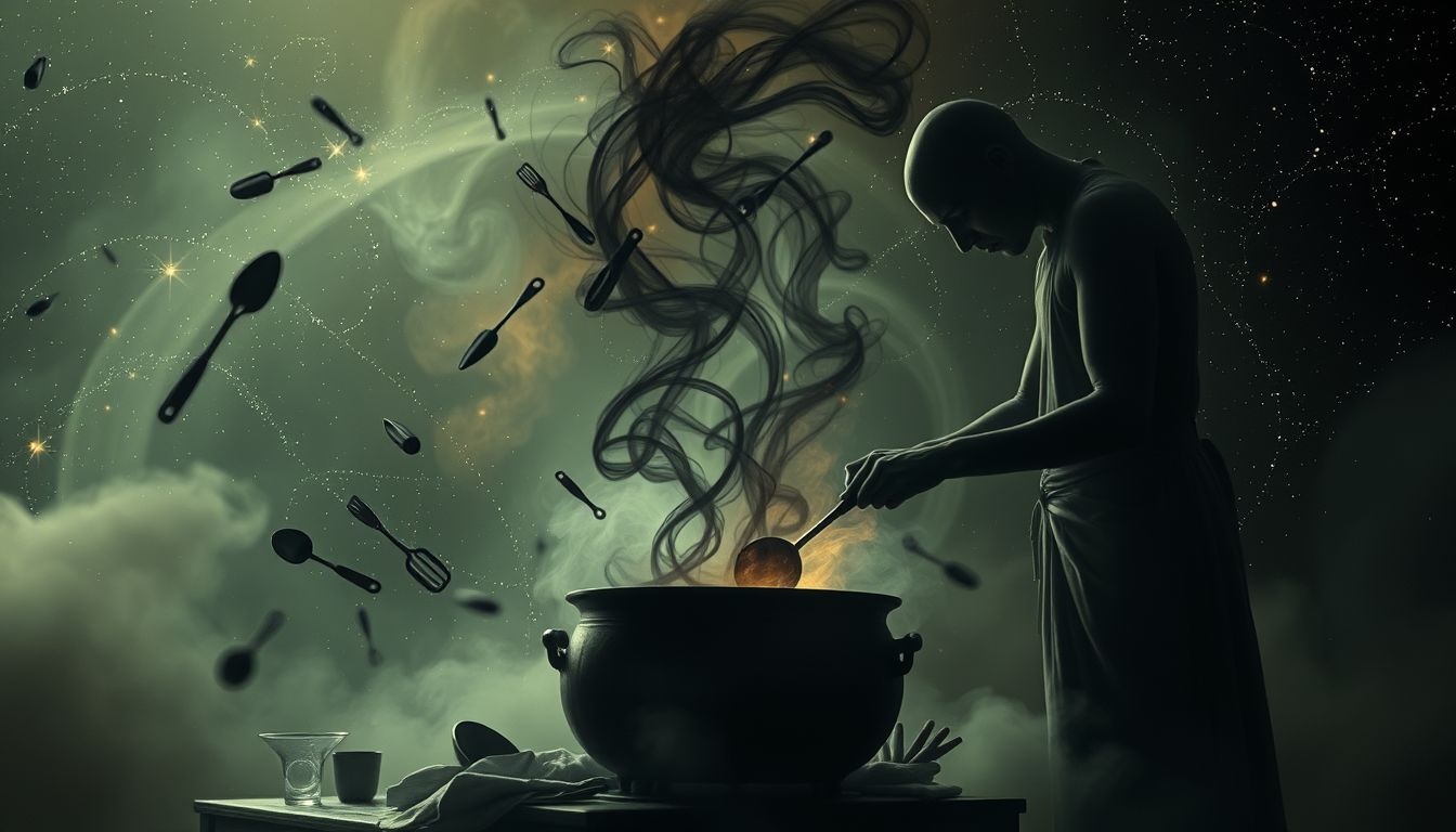 Rêver d’un cuisinier haineux révèle des rancunes profondes.