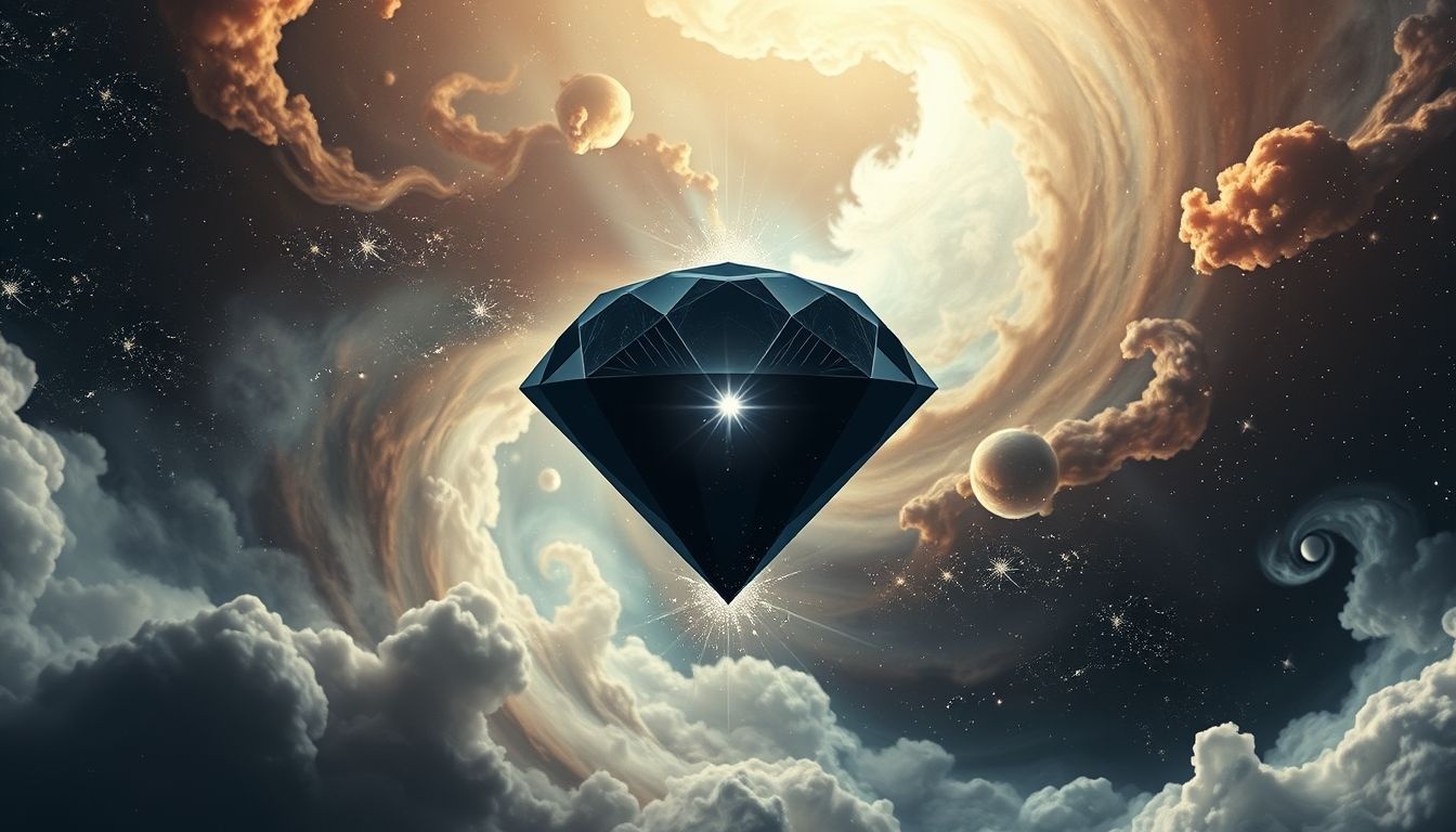 Rêver d’un diamant noir symbolise secrets puissants et défis intérieurs.