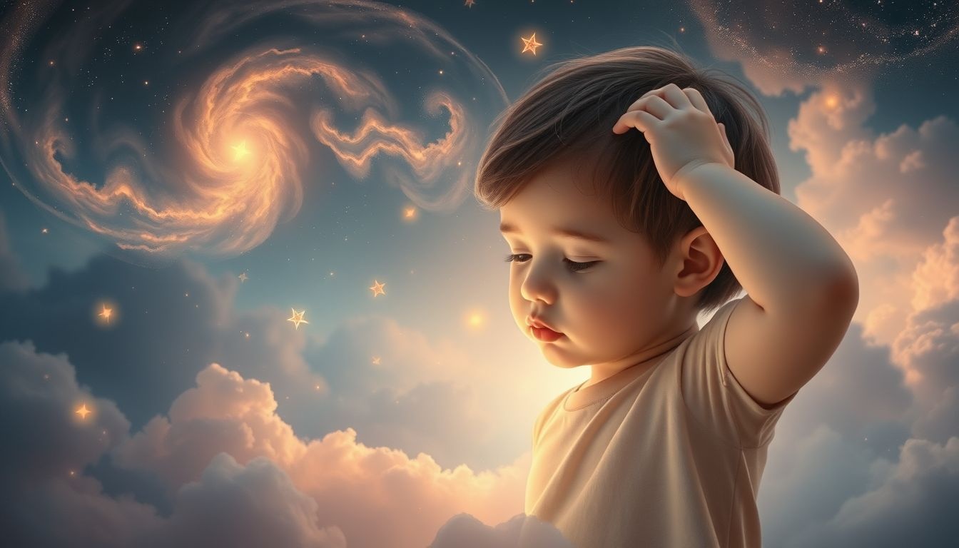 Rêver d’un enfant se grattant la tête symbolise l’innocence troublée.